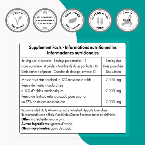 Vista 7 de Supersmart - Paquete de fórmula H. Pylori (acción completa) - Probiótico L. Reuteri con goma de mascar Sin OMG y sin gluten - 60 x 2 y 120
