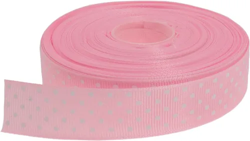 Vista 59 de Cinta de grogrén de lunares de 25 yardas cada rollo 100% poliéster (1 pulgada, beige)