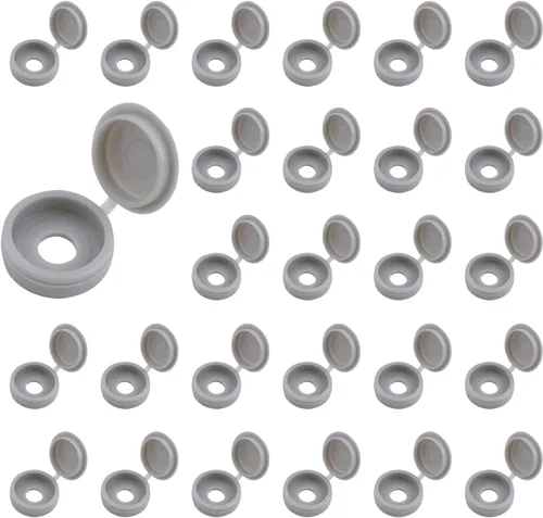 Vista 18 de INCREWAY 100 tapas de plástico para tornillos y arandelas plegables M3, cubiertas decorativas (negro)