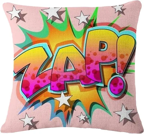 Vista 5 de Hi-Shop - Funda de almohada decorativa de lino y algodón de 18 x 18 pulgadas (11)