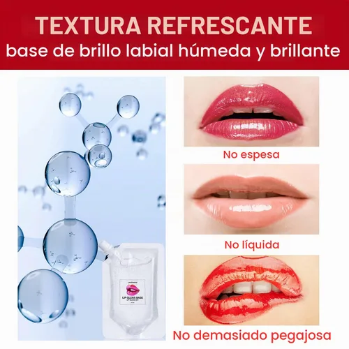 Vista 2 de Eakroo 2 unidades de base de brillo labial hidratante, material de aceite, base de maquillaje, base transparente antiadherente para brillo labial