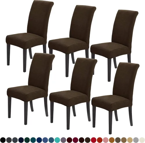 Vista 76 de Joccun - Juego de 2 fundas para sillas de comedor, fundas elásticas para sillas de comedor, fundas de asiento para sillas de comedor, funda de Negro