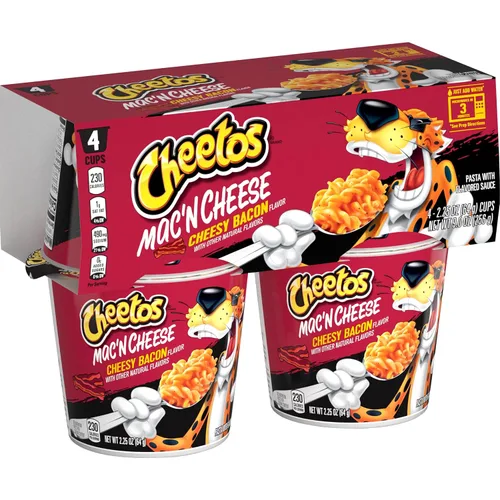 Vista 9 de Mac N Cheetos Bold & Cheesy, tazas de 2.32 onzas (paquete de 4)