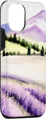 Vista 3 de Funda para iPhone 14 lavanda púrpura flor Francia Provenza acuarela