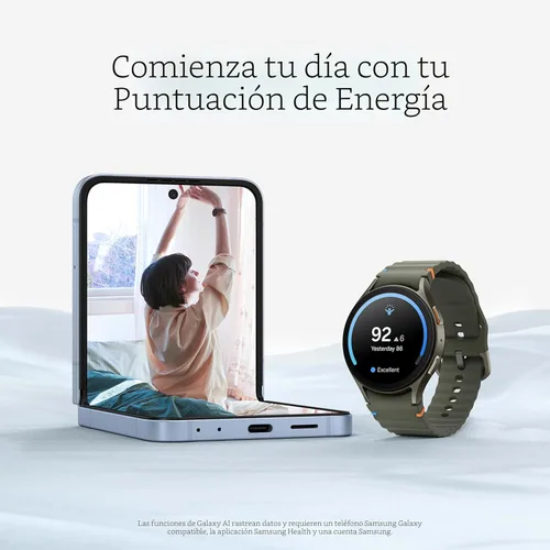 Vista 4 de SAMSUNG Galaxy Watch 7 40mm Bluetooth AI Smartwatch con puntuación de energía, consejos de bienestar, seguimiento de frecuencia cardíaca, monitor