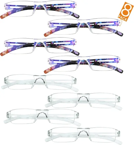 Vista 13 de LifeArt Lentes de bloqueo de luz azul, antifatiga ocular, anteojos de lectura para computadora, anteojos de juegos, gafas de TV para mujeres