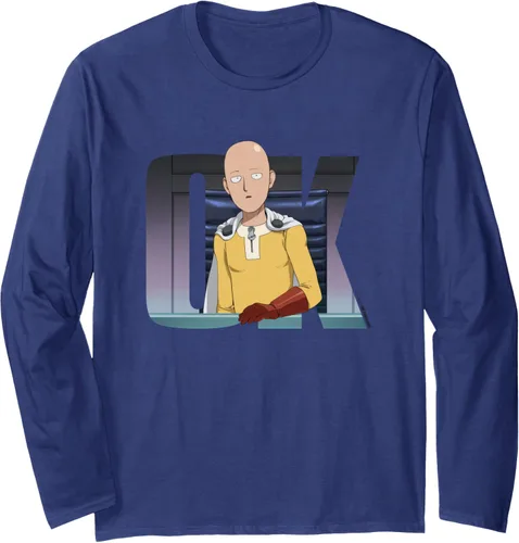 Vista 4 de One Punch Man Camiseta de manga larga Saitama OK, Negro, S