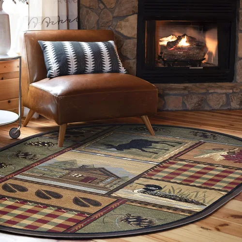 Vista 11 de Tayse Homespun Cabin - Alfombra larga multicolor para pasillo, entrada y cocina, vestíbulo de entrada, alfombra rústica larga para interiores, 2