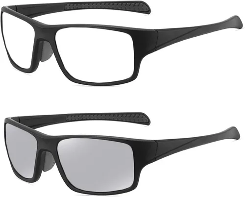 Vista 6 de Gafas de lectura bifocales fotocromáticas de transición para hombres y mujeres, gafas de sol deportivas para presbicia, UV400, 2 uds