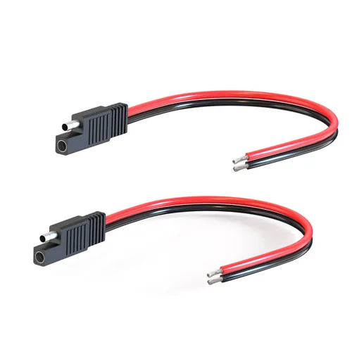 Vista 10 de ELFCULB Cable Conector SAE, 10AWG 1FT 2 Pines Conector Rápido SAE Enchufe de Desconexión para Panel Solar Carro Motocicleta (Paquete de 2)