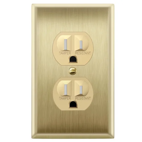 Vista 17 de ENERLITES Receptáculo dúplex, tomas de pared eléctricas resistentes a manipulaciones, grado comercial, 15A 125V, autoconectado, 2 polos, 3 cables