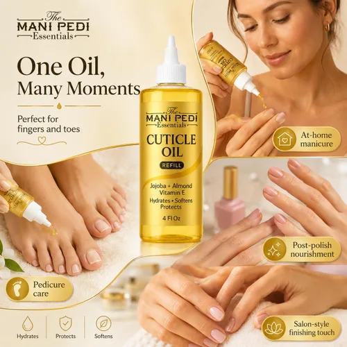 Vista 4 de TMPE Aceite nutritivo para cutículas a granel para uñas, almendra y jojoba