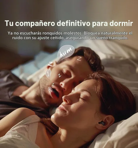 Vista 2 de Auriculares invisibles para dormir, audífonos para dormir de lado (negro)