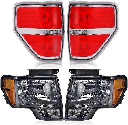Vista 25 de PIT66 Conjunto de faros y luces traseras para Ford F150 2009-2014