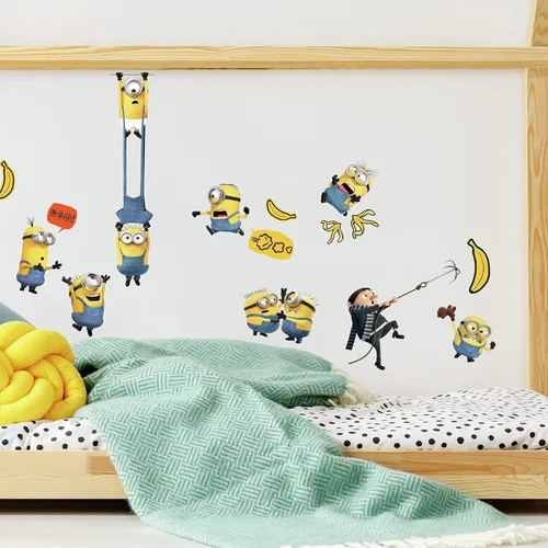 Vista 5 de Minions: The Rise of Gru - Calcomanías de pared para despegar y pegar de RoomMates