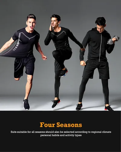 Vista 2 de BOOMCOOL 5 piezas de ropa de gimnasio para hombres, conjuntos de entrenamiento