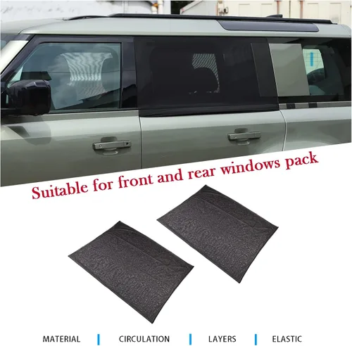 Vista 5 de 100% de protección contra insectos, compatible con Land Rover Defender 90 110 2004-2022, cortinas de malla transpirable para puertas y ventanas