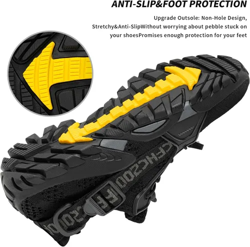 Vista 5 de SOBASO Zapatos de agua para mujer, secado rápido, senderismo, natación, playa, río, zapatos para pesca, deportes acuáticos, buceo, vela, viajes