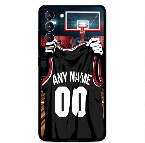 Vista 13 de Nombre y número personalizados – Atlanta Basketball Jersey – Funda de silicona líquida para Samsung Galaxy S26 S25 S24 S23 S22 S21 Plus S20 + Ultre