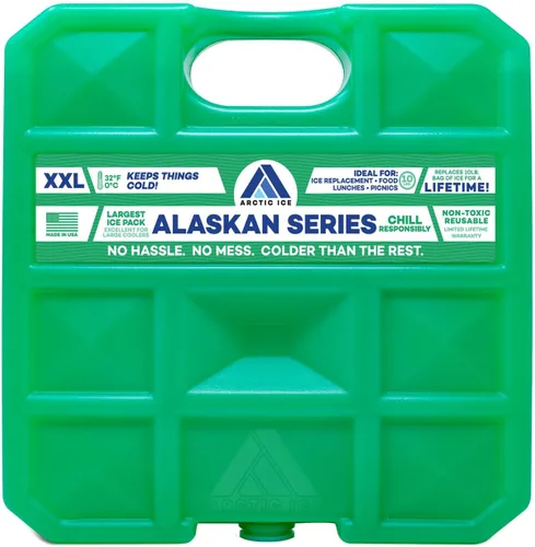 Vista 15 de Arctic Ice Bolsa de hielo reutilizable de larga duración de la serie Alaskan, se congela a 32 ° Fahrenheit, mantiene los alimentos y bebidas frescos