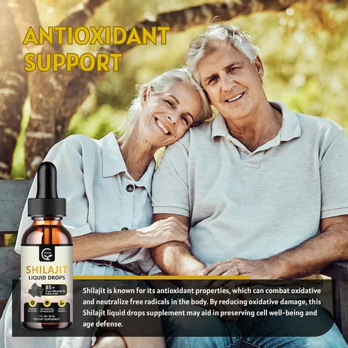 Vista 5 de Suplemento líquido orgánico puro Shilajit de alta potencia del Himalaya, gota de resina Shilajit para hombres y mujeres, potencia máxima 85+