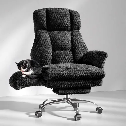 Vista 11 de Silla de oficina grande y alta, reposabrazos abatibles para mascotas