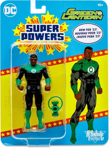 Vista 7 de Linterna Verde John Stewart (DC Super Powers) Figura de 4 pulgadas