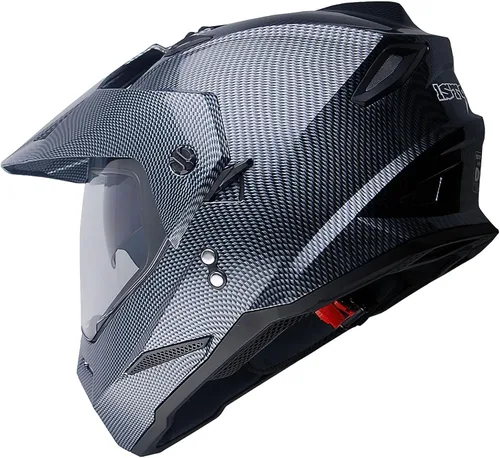 Vista 4 de 1Storm Dual Sport Motocross Off Road Casco de cara completa con visera doble: HF802