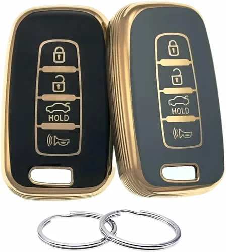 Vista 6 de REPROTECTING Funda TPU para Llavero Compatible con Hyundai Azera Elantra GT Equus Genesis Santa Fe Tucson Veloster Veracruz Kia Forte Optima Sorento