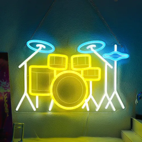 Vista 15 de CoolGift Mart Letrero de neón de guitarra bajo, luz LED regulable de guitarra bajo para decoración de habitación con alimentación USB, decoraciones