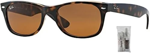 Vista 2 de Ray-Ban RB2132 NEW WAYFARER - Gafas de sol para hombres y mujeres paquete con kit de cuidado de gafas de cortesía de diseñador iWear