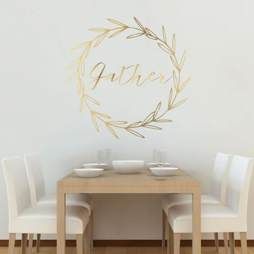 Vista 3 de Gather Laurel Decal Set – Oro beso Cortar las Calcomanía de otoño por chromantics