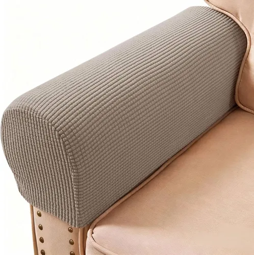 Vista 17 de Juego de 2 fundas elásticas para reposabrazos de sofá, silla y sillón reclinable (Negro)