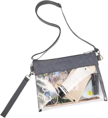 Vista 6 de USPECLARE Clear Crossbody Bag Stadium Approved Clear Shoulder Bag for Work Concert Sports