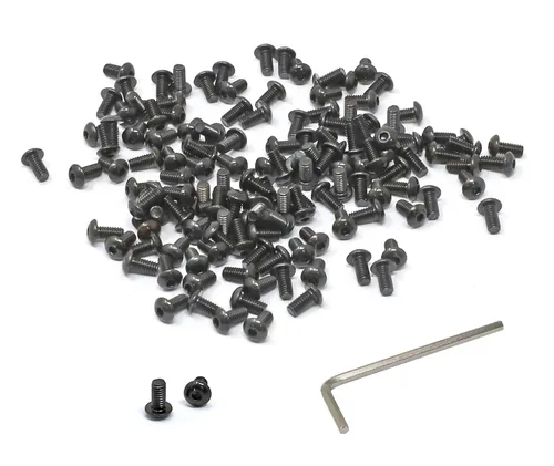 Vista 6 de iexcell 100 piezas de rosca M2.0.197 x 0.157 in paso de 0.018 in de acero aleado 10.9 grado hexagonal cabeza botón cabeza tornillo tornillo kit