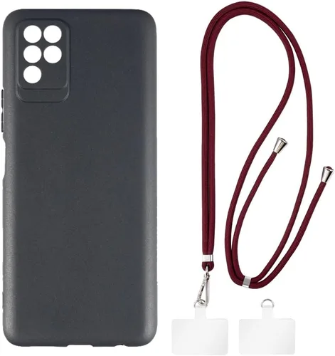 Vista 11 de Funda y cordón para Infinix Note 10 - transparente+negro Juego de 6.95 pulgadas que incluye funda protectora y correa desmontable para el cuello