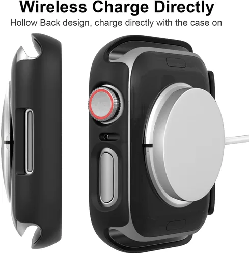 Vista 4 de Paquete de 2 fundas protectoras de pantalla para Apple Watch SE 2025 SE Series 6 5 4 SE de 40mm, protector de vidrio Anti-Espía, cubierta rígida