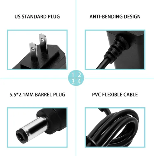 Vista 4 de Adaptador de fuente de alimentación CA/CC de 9 V compatible con pedal de efectos electrónicos Boss, Dunlop, Danelectro, DigiTech, Ditto, Electro