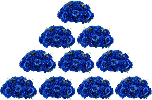 Vista 24 de BLOSMON Bolas de Flores Artificiales Centros de Mesa de Boda 2 Piezas 11.8" Lila Flores Falsas Rosa Hortensia Arreglo de Bolas Centro de Mesa