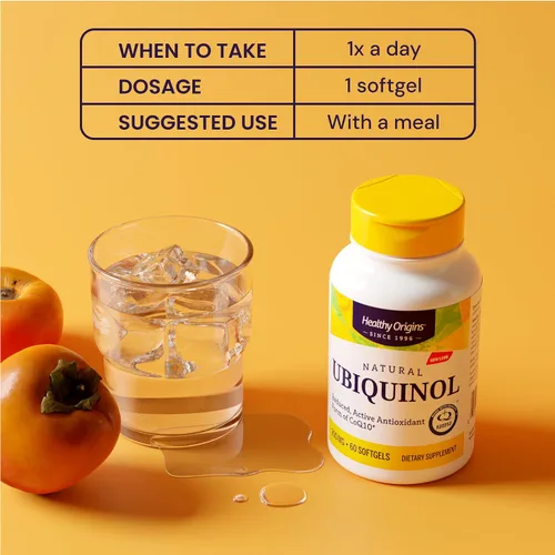 Vista 5 de Healthy Origins Ubiquinol (forma activa de CoQ10), 200 mg - Suplementos de ubiquinol para la salud del corazón y apoyo antioxidante - Suplemento sin