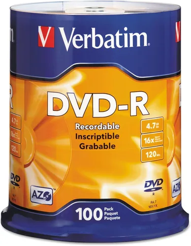 Vista 8 de Verbatim DVD-R Discos en Blanco AZO Dye 4.7GB 16X Disco Grabable - Paquete de 10 Envase Plateado