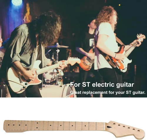 Vista 5 de Guitarra cuello 22 trastes arce diapasón guitarra cuello guitarra DIY piezas reemplazo para estilo ST