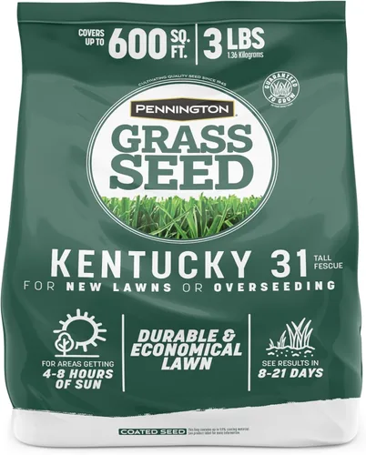 Vista 12 de Pennington Kentucky 31 Semilla de Césped Festuca Alta Penkoted 7 lb