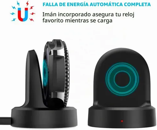 Vista 3 de Cargador de reloj para Samsung Gear S2, base de carga con cable de carga micro USB, para Smausng Gear S3 S2 Classic, S3 Frontier, S4 Smart Watch