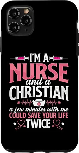 Vista 13 de iPhone 16 Christian Nurse Jesus God Funny Nursing RN LPN CNA - Funda para mujer