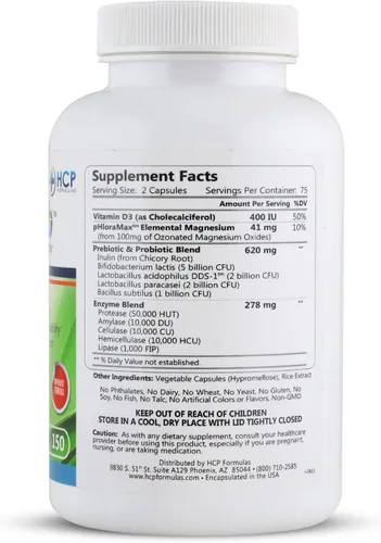 Vista 2 de Abzorb - Optimizador de vitaminas y nutrientes - Enzimas digestivas, probióticos y complejo de óxido de magnesio - Equilibra la flora intestinal