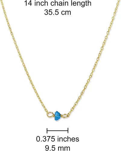 Vista 115 de Gargantilla de piedra natal – Regalo de cumpleaños, regalo para niña, mujer, amiga, hija, esposa, mamá, ella, joyas de piedras preciosas para uso