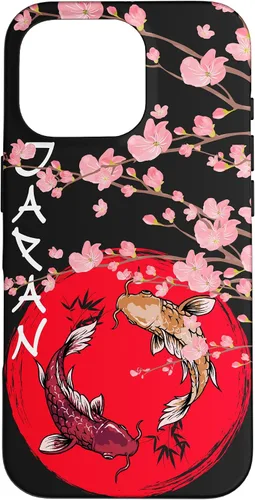 Vista 20 de koi Fish Ying yang,Japanese Flag Japan - Cherry Blossom Case for iPhone 17