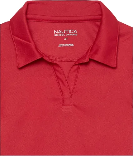 Vista 3 de Nautica - Vestido estilo polo de manga corta para uniforme escolar de niña