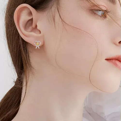 Vista 5 de Aretes de béisbolpickleballbaloncestovoleibolsofbolfútbolbolos S925 de plata esterlina, aretes deportivos para mujeres, joyería deportiva, regalos